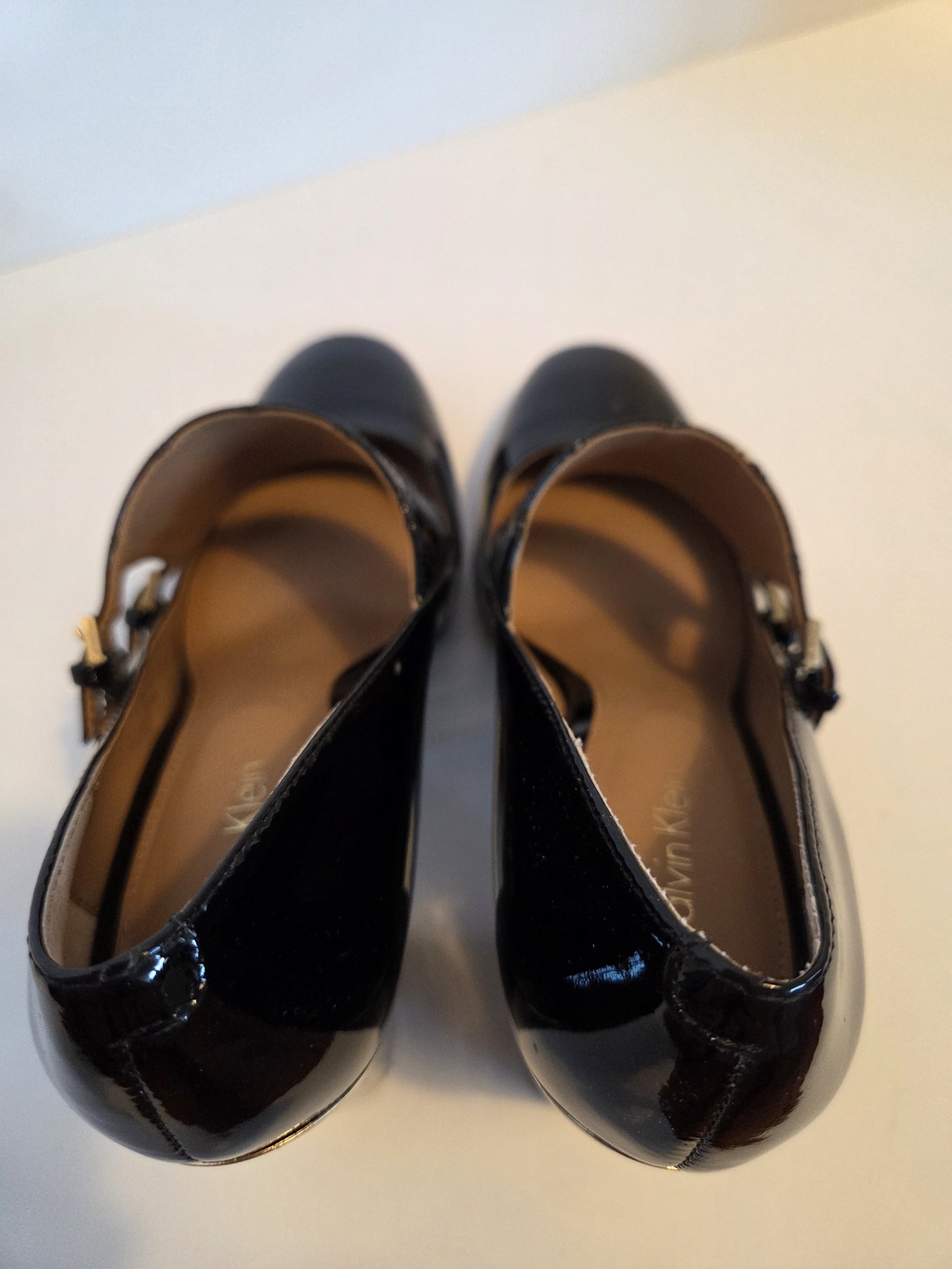 Calvin Klein Casilla Patent Black Pumps Size 7.5M - Picture 7 of 9